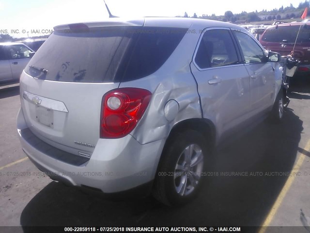 2GNALBEK8C6271926 - 2012 CHEVROLET EQUINOX LS SILVER photo 4