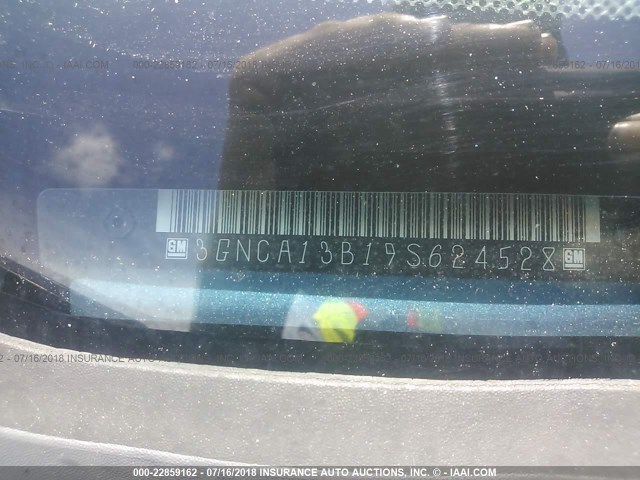 3GNCA13B19S624528 - 2009 CHEVROLET HHR LS BLUE photo 9