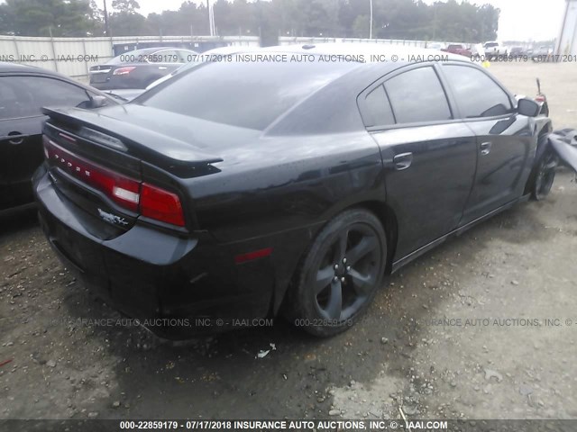 2C3CDXCT8EH279589 - 2014 DODGE CHARGER R/T BLACK photo 4