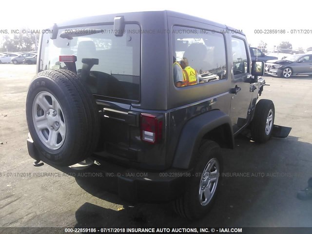 1C4AJWAG1HL733913 - 2017 JEEP WRANGLER SPORT GRAY photo 4