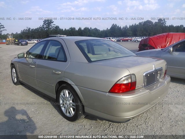 1LNHM87A15Y628464 - 2005 LINCOLN LS TAN photo 3