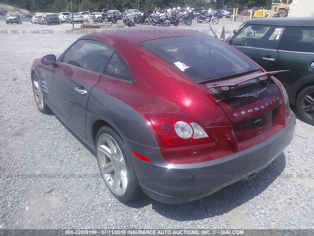 1C3AN69L86X065088 - 2006 CHRYSLER CROSSFIRE LIMITED RED photo 3