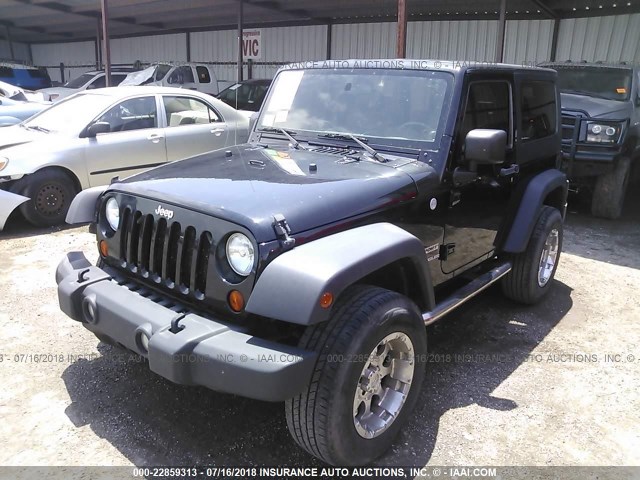 1J4AA2D14AL100791 - 2010 JEEP WRANGLER SPORT BLACK photo 2