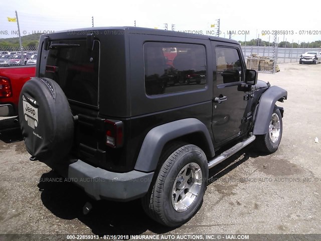 1J4AA2D14AL100791 - 2010 JEEP WRANGLER SPORT BLACK photo 4