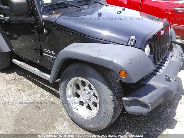 1J4AA2D14AL100791 - 2010 JEEP WRANGLER SPORT BLACK photo 6