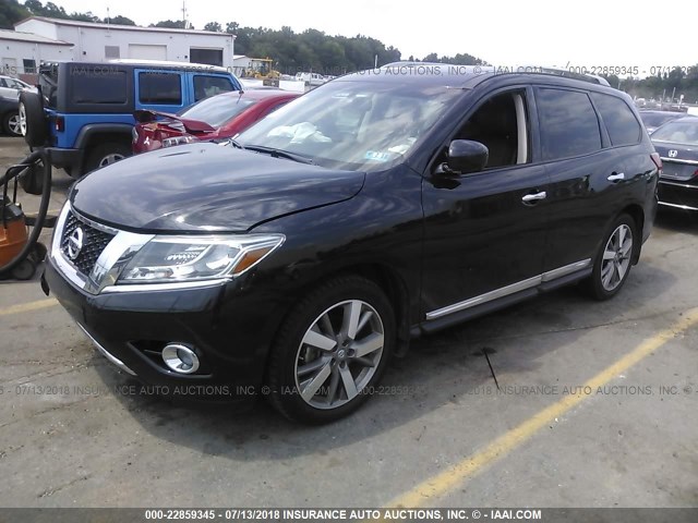 5N1AR2MM5FC618212 - 2015 NISSAN PATHFINDER S/SV/SL/PLATINUM BLACK photo 2