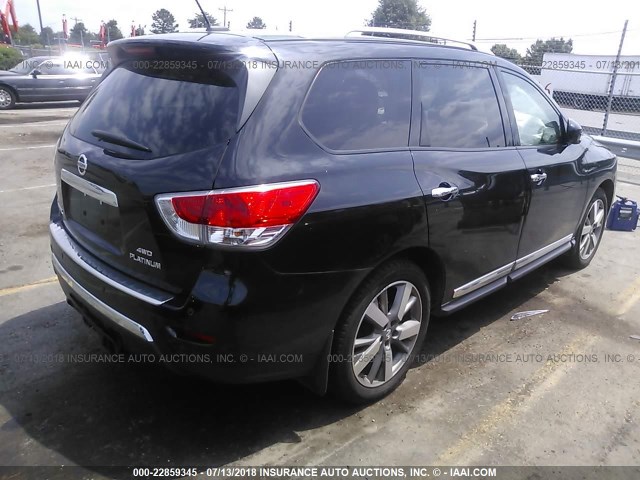5N1AR2MM5FC618212 - 2015 NISSAN PATHFINDER S/SV/SL/PLATINUM BLACK photo 4