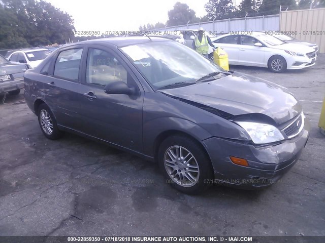 1FAHP34N17W276643 - 2007 FORD FOCUS ZX4/S/SE/SES GRAY photo 1