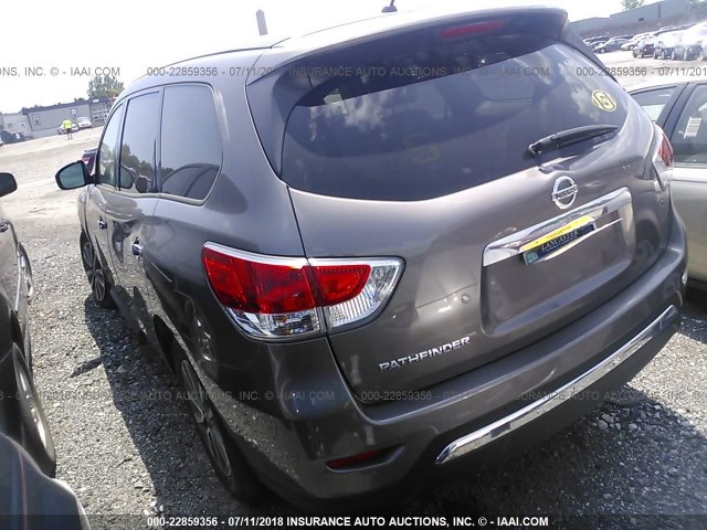 5N1AR2MN3EX667996 - 2014 NISSAN PATHFINDER S/SV/SL/PLATINUM 棕色 照片 3