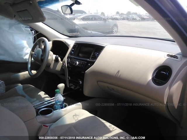 5N1AR2MN3EX667996 - 2014 NISSAN PATHFINDER S/SV/SL/PLATINUM 棕色 照片 5