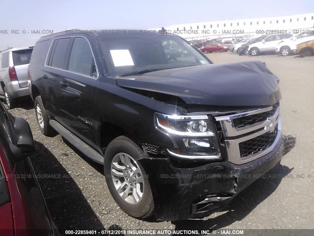 1GNSKHKCXJR166099 - 2018 CHEVROLET SUBURBAN K1500 LT BLACK photo 1