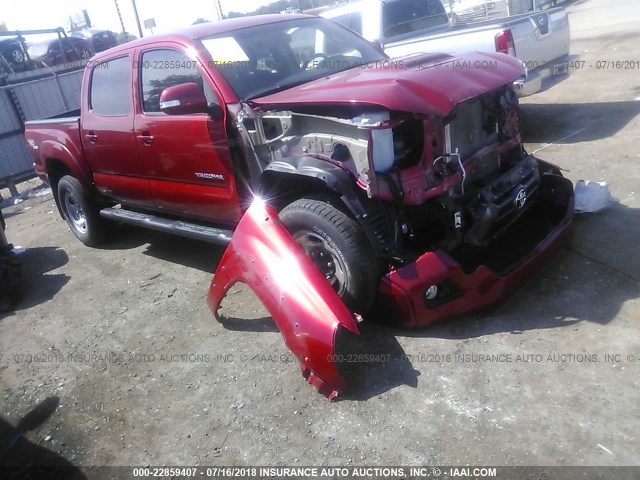 5TFLU4ENXDX070633 - 2013 TOYOTA TACOMA DOUBLE CAB RED photo 1