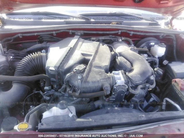 5TFLU4ENXDX070633 - 2013 TOYOTA TACOMA DOUBLE CAB წითელი ფოტო 10