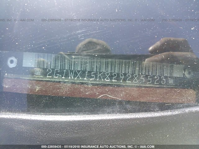 2G1WX15K829285523 - 2002 CHEVROLET MONTE CARLO SS მუქწითელი ფოტო 9