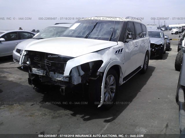 JN8AZ2NE5G9124673 - 2016 INFINITI QX80 WHITE photo 2