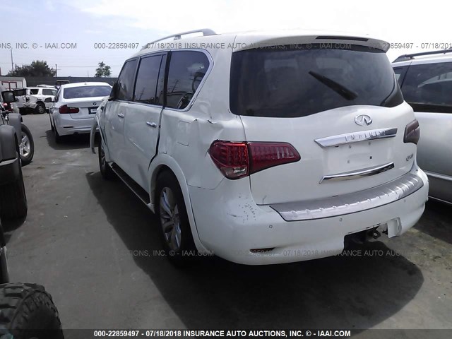 JN8AZ2NE5G9124673 - 2016 INFINITI QX80 WHITE photo 3