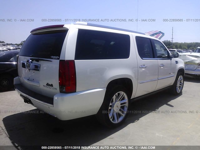 1GYS4KEF3DR113278 - 2013 CADILLAC ESCALADE ESV PLATINUM WHITE photo 4