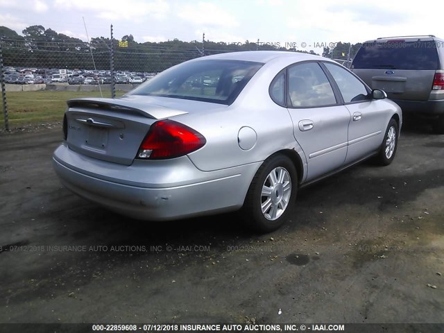 1FAHP56S03A108708 - 2003 FORD TAURUS SEL SILVER photo 4