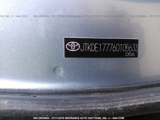 JTKDE177760105633 - 2006 TOYOTA SCION TC 浅蓝色 照片 9
