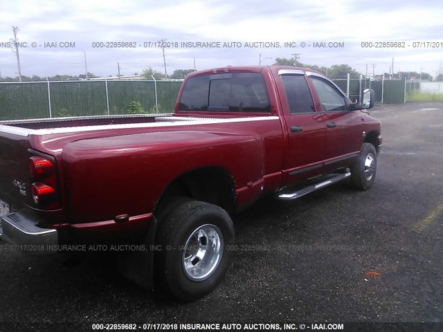 3D7MX48C67G709482 - 2007 DODGE RAM 3500 ST/SLT RED photo 4