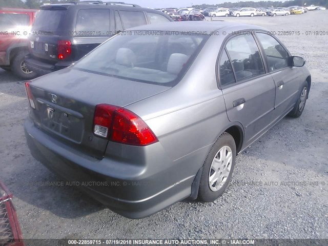 1HGES16335L006129 - 2005 HONDA CIVIC DX VP GRAY photo 4