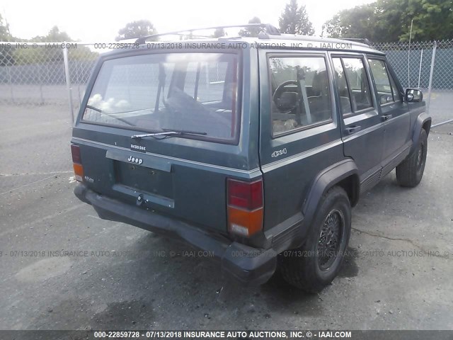 1J4FJ78S0TL321359 - 1996 JEEP CHEROKEE COUNTRY GREEN photo 4