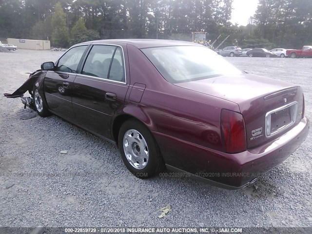 1G6KE54Y32U237801 - 2002 CADILLAC DEVILLE DHS BURGUNDY photo 3