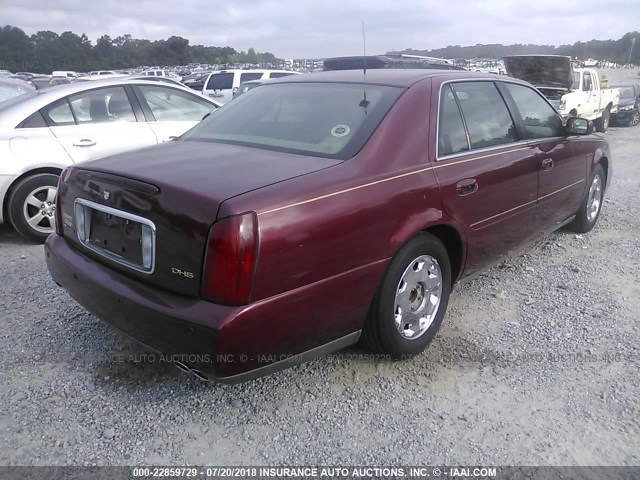 1G6KE54Y32U237801 - 2002 CADILLAC DEVILLE DHS BURGUNDY photo 4