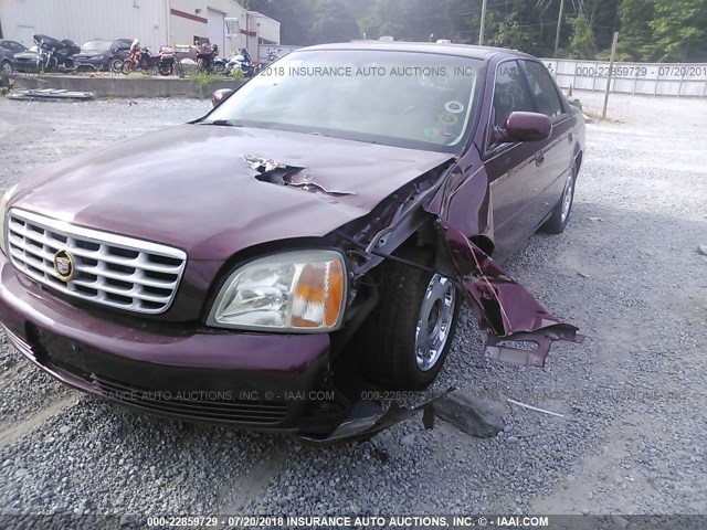 1G6KE54Y32U237801 - 2002 CADILLAC DEVILLE DHS BURGUNDY photo 6