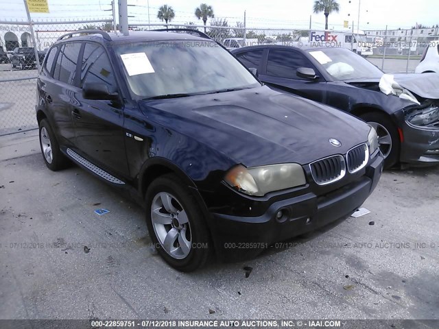 WBXPA73444WB21500 - 2004 BMW X3 2.5I BLACK photo 1