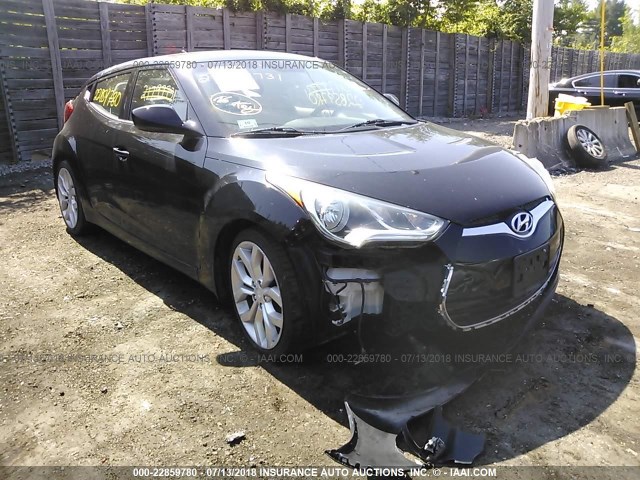 KMHTC6AD6CU045994 - 2012 HYUNDAI VELOSTER BLACK photo 1