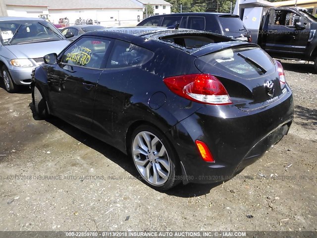 KMHTC6AD6CU045994 - 2012 HYUNDAI VELOSTER BLACK photo 3