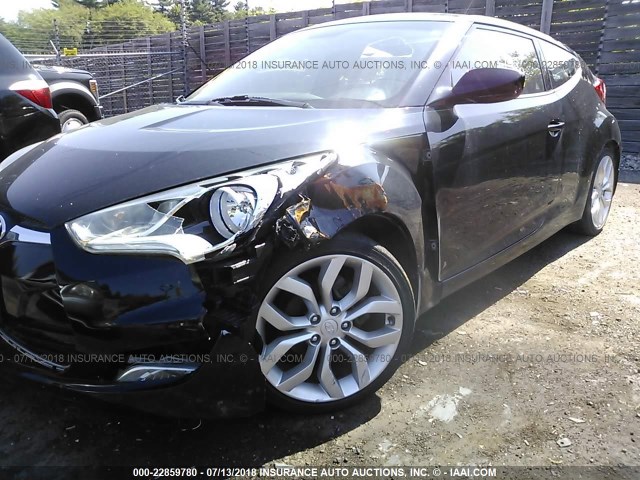 KMHTC6AD6CU045994 - 2012 HYUNDAI VELOSTER BLACK photo 6