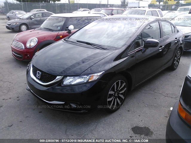 19XFB2F98FE047704 - 2015 HONDA CIVIC EXL BLACK photo 2