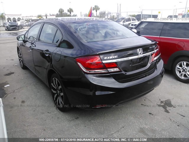 19XFB2F98FE047704 - 2015 HONDA CIVIC EXL BLACK photo 3