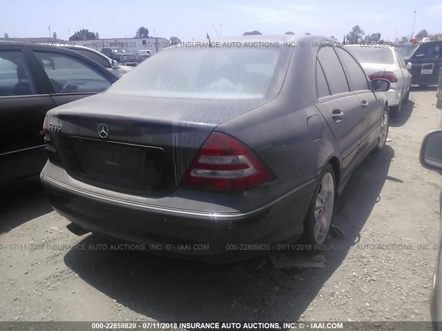 WDBRF52H26A856939 - 2006 MERCEDES-BENZ C GENERATION 2006 230 BLUE photo 4