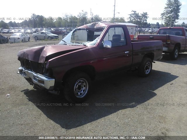 1N6SD11S0MC361734 - 1991 NISSAN TRUCK SHORT WHEELBASE RED photo 2