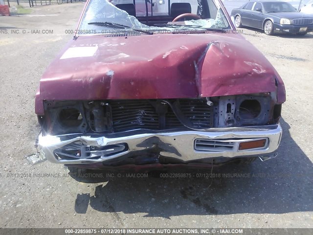 1N6SD11S0MC361734 - 1991 NISSAN TRUCK SHORT WHEELBASE RED photo 6