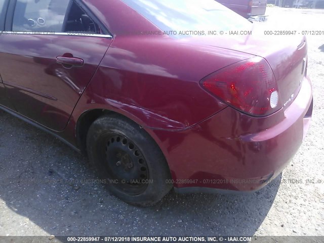 1G2ZF58B874229008 - 2007 PONTIAC G6 VALUE LEADER/BASE RED photo 6