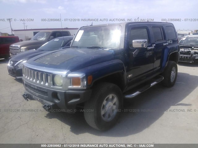 5GTDN136268159081 - 2006 HUMMER H3 BLUE photo 2