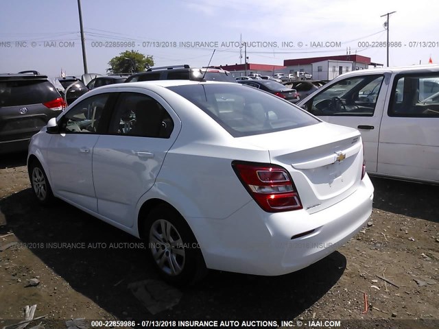 1G1JB5SH7J4109623 - 2018 CHEVROLET SONIC LS 白色 照片 3