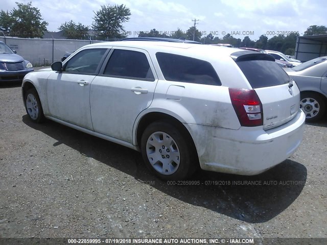 2D4FV47T87H844928 - 2007 DODGE MAGNUM SE WHITE photo 3