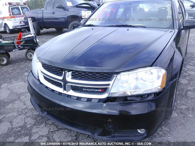 1C3CDZCB1DN590712 - 2013 DODGE AVENGER SXT BLACK photo 6