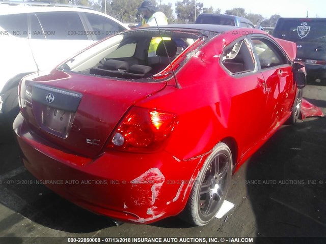 JTKDE177750051099 - 2005 TOYOTA SCION TC RED photo 4