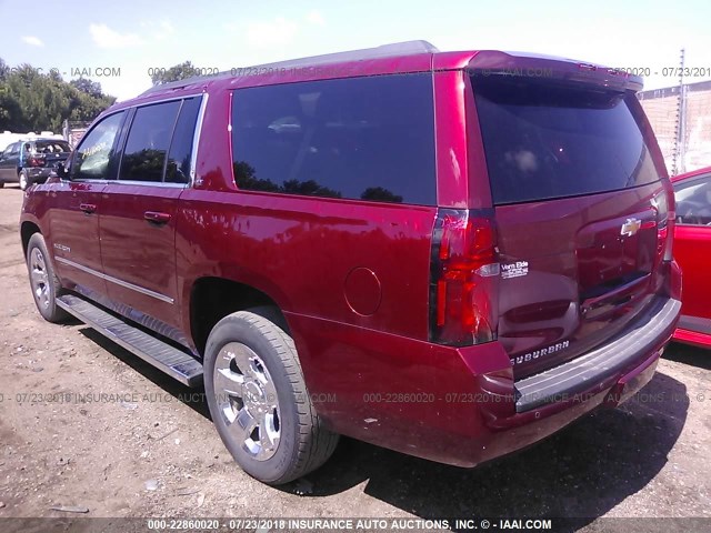 1GNSKHKC8GR428632 - 2016 CHEVROLET SUBURBAN K1500 LT RED photo 3