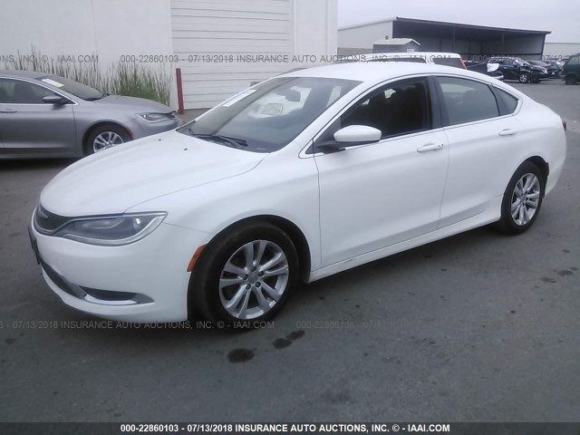 1C3CCCAB0FN666992 - 2015 CHRYSLER 200 LIMITED WHITE photo 2