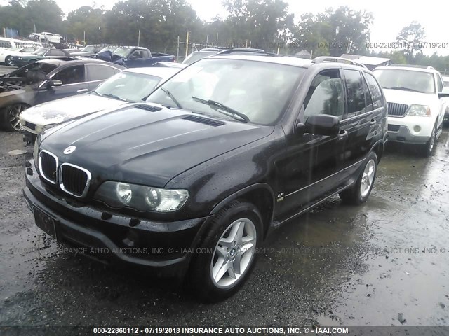 5UXFB335X2LH32457 - 2002 BMW X5 4.4I BLACK photo 2