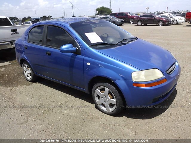 KL1TD56636B635809 - 2006 CHEVROLET AVEO LS BLUE photo 1