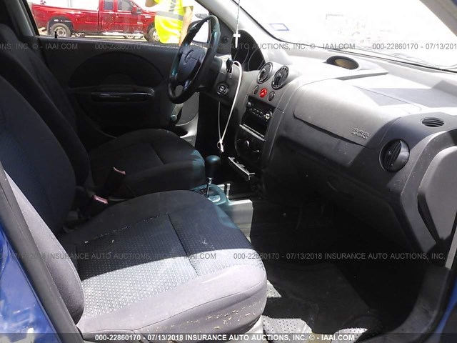 KL1TD56636B635809 - 2006 CHEVROLET AVEO LS BLUE photo 5