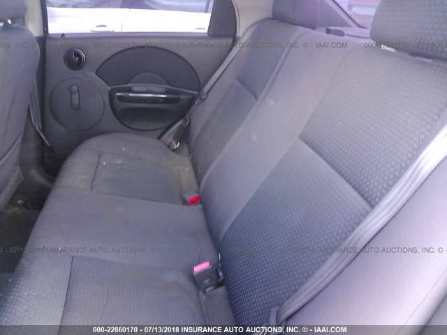 KL1TD56636B635809 - 2006 CHEVROLET AVEO LS BLUE photo 8